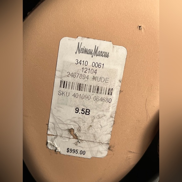 GIANVITO ROSSI - Nude Lace peep toe stiletto heels  size 9 1/2 - Picture 6 of 7